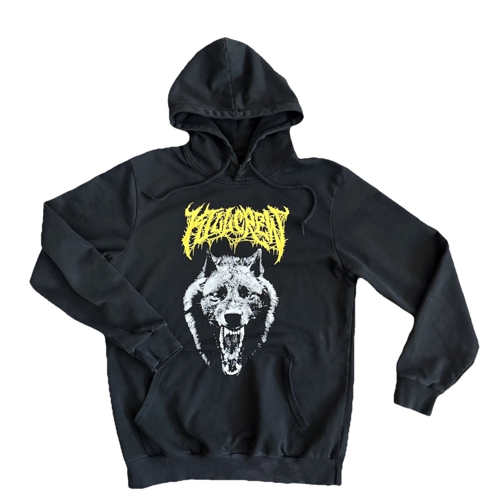 Kill Crew Wolf Hoodie Men Medium Black Porrada Series Graphic Pullover MMA